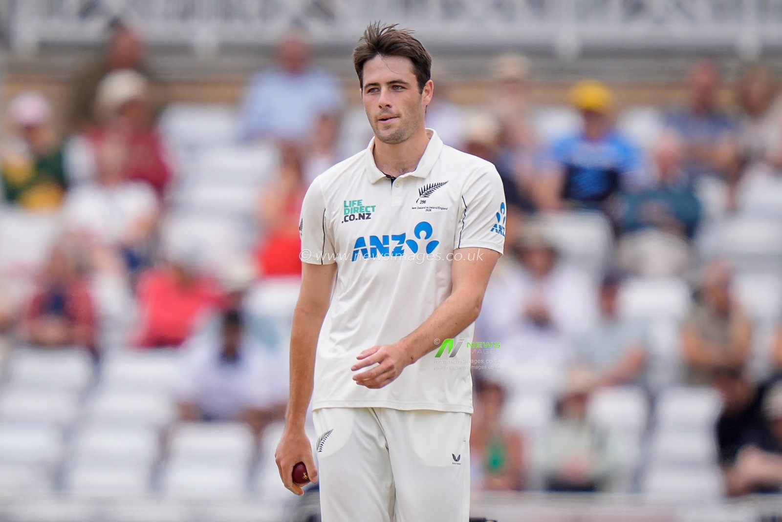 Will O'Rourke of New Zealand pulls out of his delivery stride with a potential injury, doesn’t complete his over and walks off for treatment during the 3rd Rothesay Test Match Day 5 match England vs New Zealand at Trent Bridge, Nottingham, United Kingdom on 29 June 2026

(Photo by Maynard Manyowa/News Images)