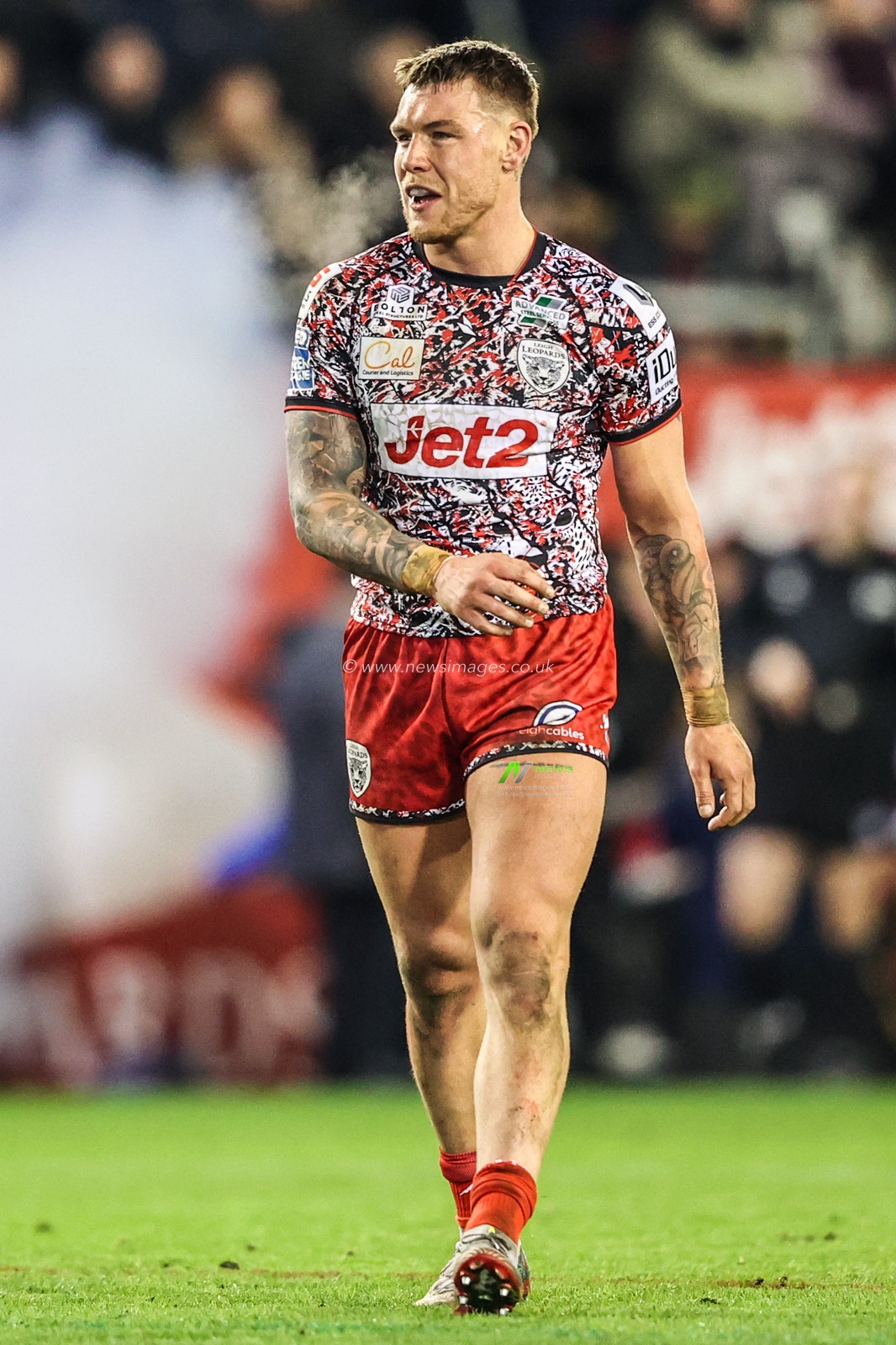 Keanan Brand of Leigh Leopards during the Betfred Super League match Leigh Leopards vs Catalans Dragons at Leigh Sports Village, Leigh, United Kingdom on 06 March 2026

(Photo by Alfie Cosgrove/News Images)