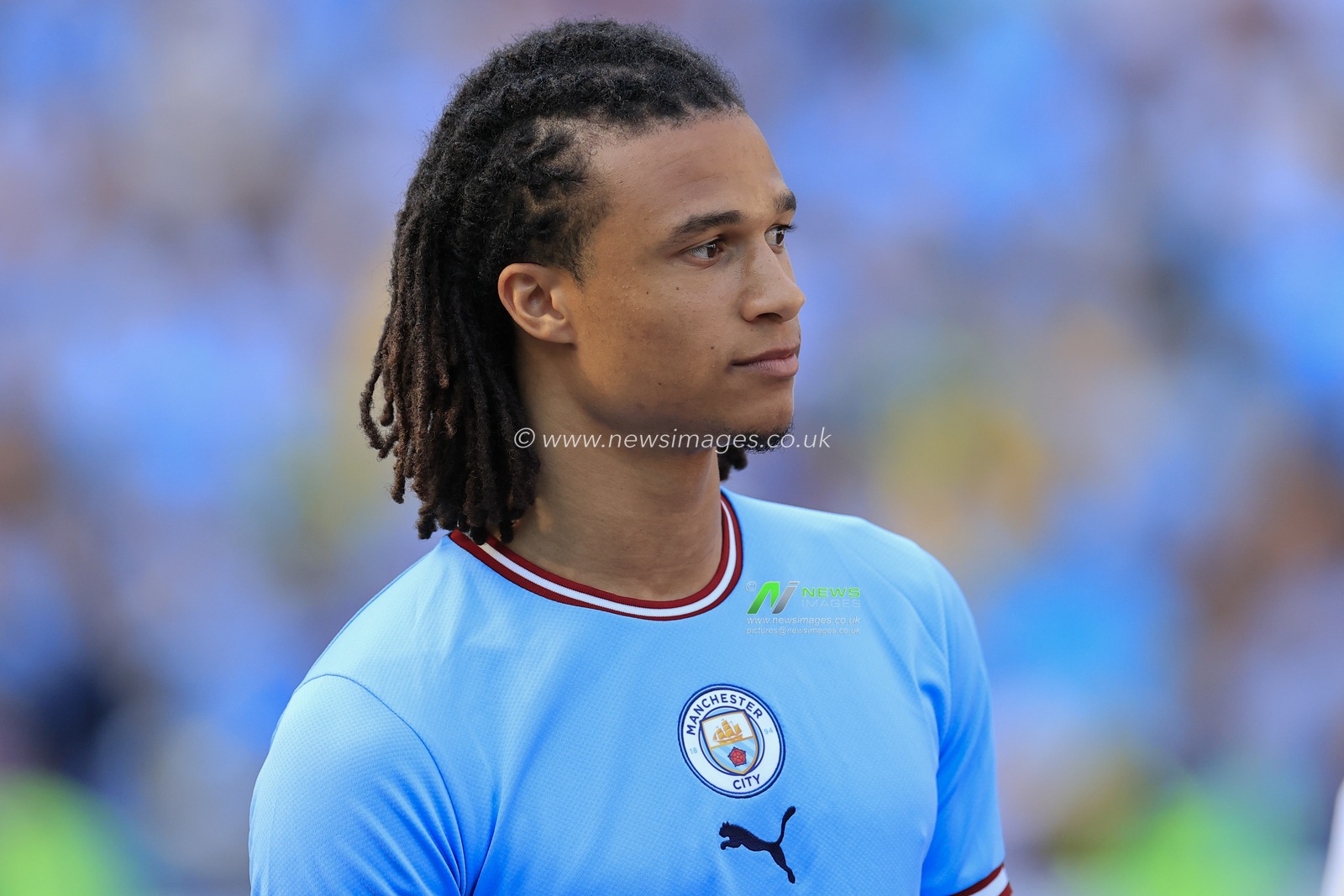 Nathan Ake #6 of Manchester City walks to the presentation podium after the Premier League match Manchester City vs Chelsea at Etihad Stadium, Manchester, United Kingdom, 21st May 2023

(Photo by Conor Molloy/News Images)