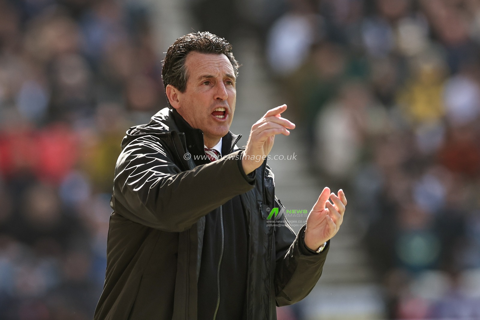 Unai Emery manager of Aston Villa reacts in the technical area during the Emirates FA Cup Quarter-finals match Preston North End vs Aston Villa at Deepdale, Preston, United Kingdom, 30th March 2025

(Photo by Mark Cosgrove/News Images)