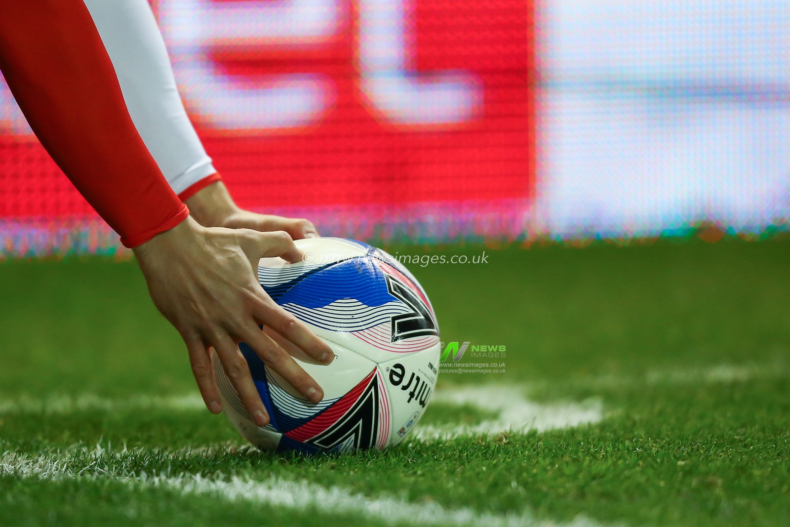 Sky Bet Championship Mitre ball placed ready for a corner