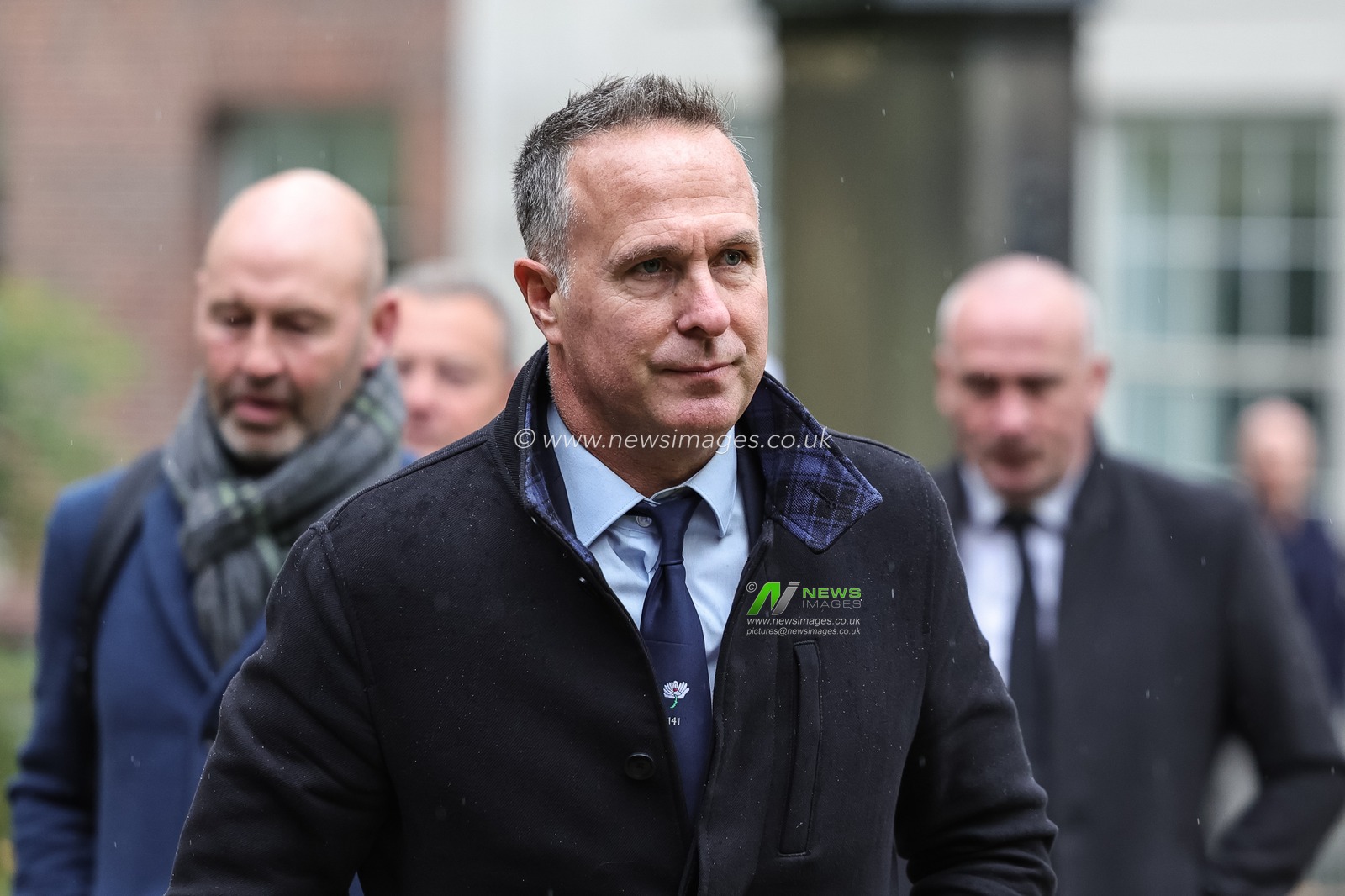 Michael Vaughan OBE during the Funeral of Harold Dennis “Dickie” Bird OBE at St Mary's Church, Barnsley, United Kingdom, 19th October 2025

(Photo by Mark Cosgrove/News Images)