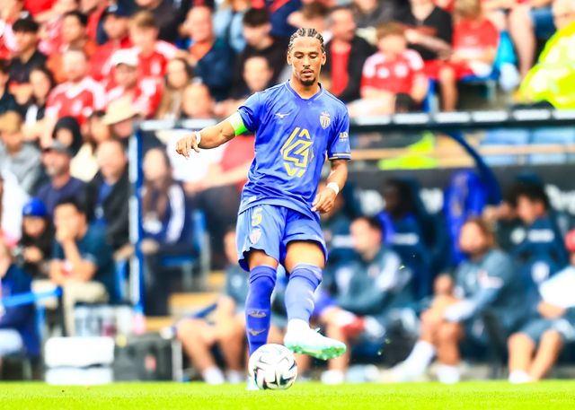 Thilo Kehrer of Monaco passes the ball during the Pre-season friendly match Nottingham Forest vs Monaco at SMH Group Stadiumact Stadium, Chesterfield, United Kingdom, 19th July 2025

(Photo by Richard Bierton/News Images)