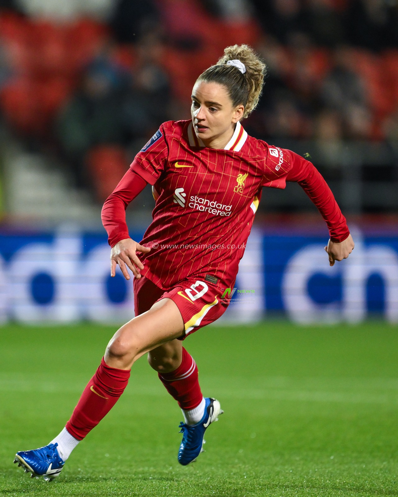 Leanne Kiernan of Liverpool in action during the Women's League Cup - Group Stage - Group A Liverpool Women v Everton Women at St Helens Stadium, St Helens, United Kingdom, 11th December 2024

(Photo by Craig Thomas/News Images)