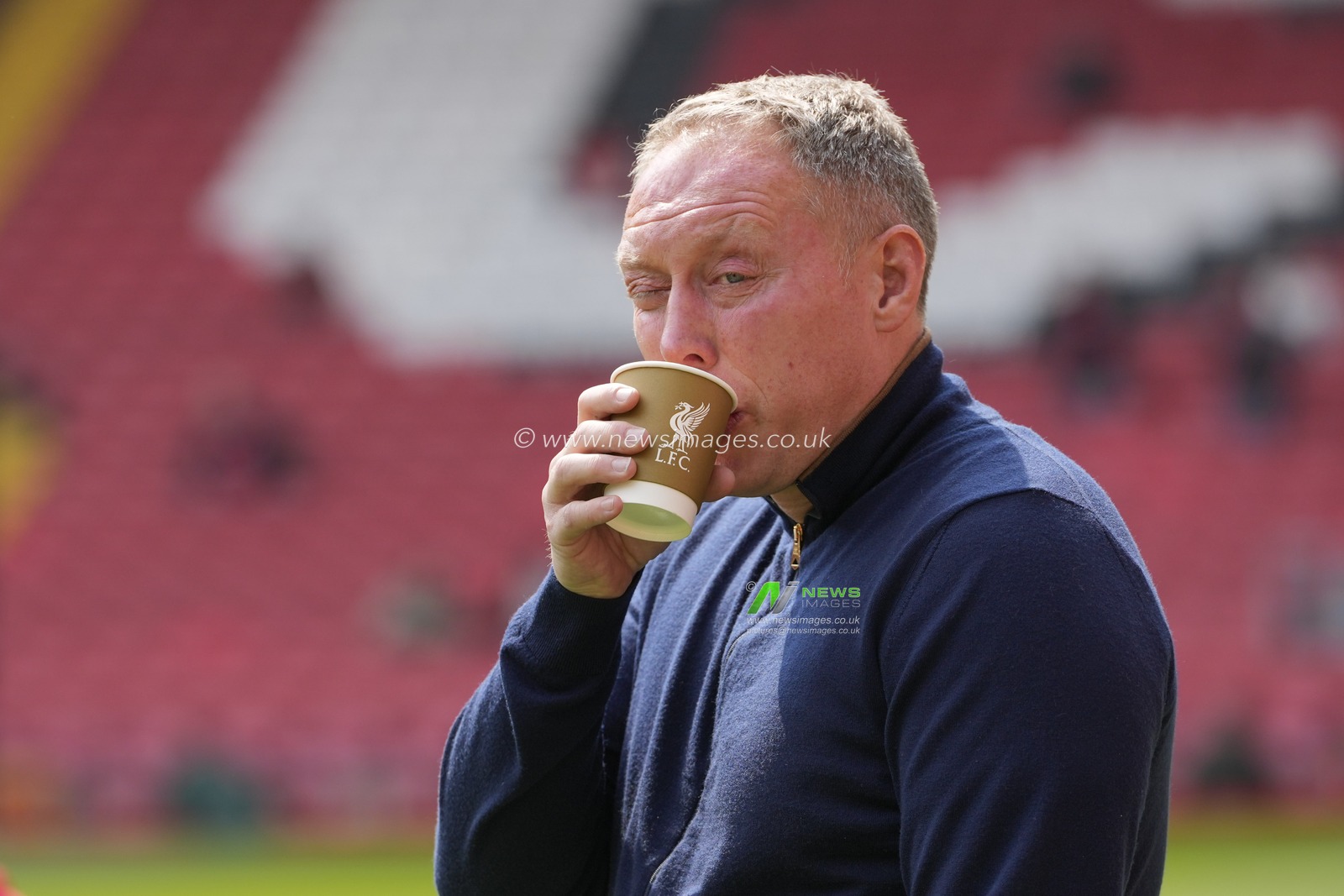 Steve Cooper, manager of Nottingham Forest drinks before the Premier League match Liverpool vs Nottingham Forest at Anfield, Liverpool, United Kingdom, 22nd April 2023

(Photo by Steve Flynn/News Images)