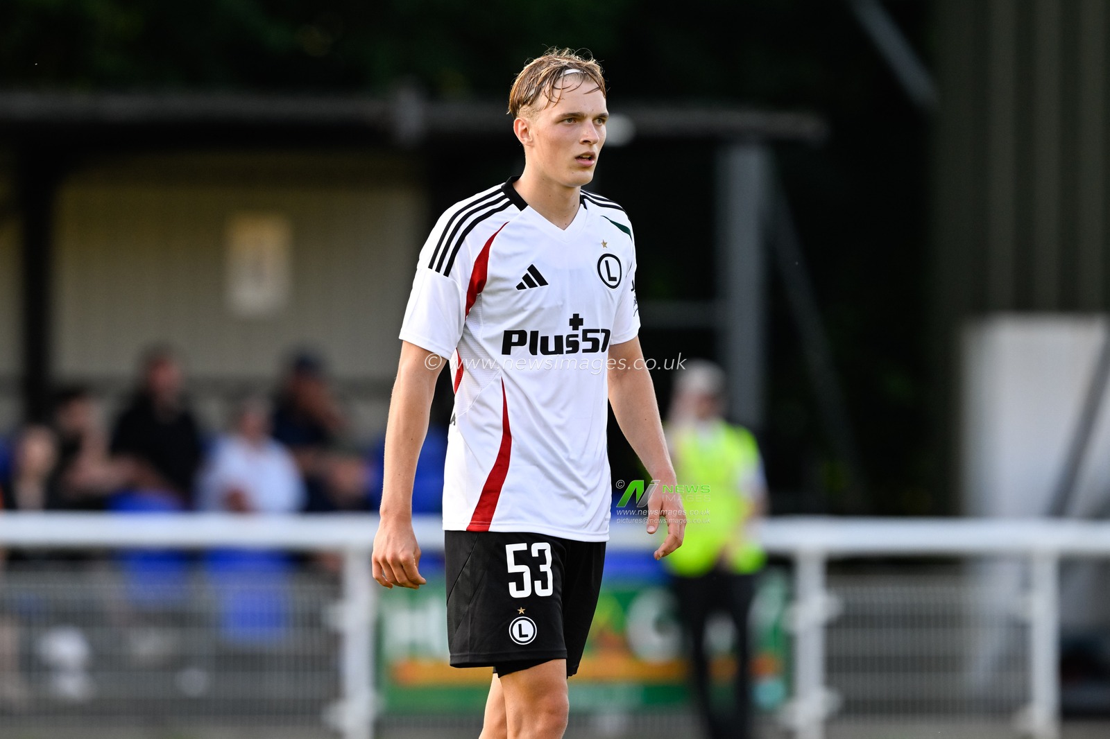 Wojciech UrbaÅ„ski of Legia Warszawa during the UEFA Europa Conference League Second Qualifying Round 2nd leg match Caernarfon Town vs Legia Warsaw at Nantporth, Bangor, United Kingdom, 1st August 2024

(Photo by Cody Froggatt/News Images)