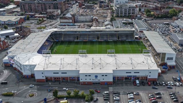 A general aerial view of the Halliwell Jones Stadium during the Betfred Super League Round 25 match Warrington Wolves vs Leigh Leopards at Halliwell Jones Stadium, Warrington, United Kingdom, 6th September 2025

(Photo by Mark Cosgrove/News Images)