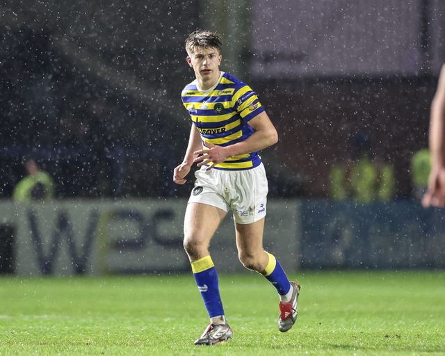 Ewan Irwin of Warrington Wolves during the Pre Season match Warrington Wolves vs Leigh Leopards at Halliwell Jones Stadium, Warrington, United Kingdom, 30th January 2026

(Photo by Mark Cosgrove/News Images)