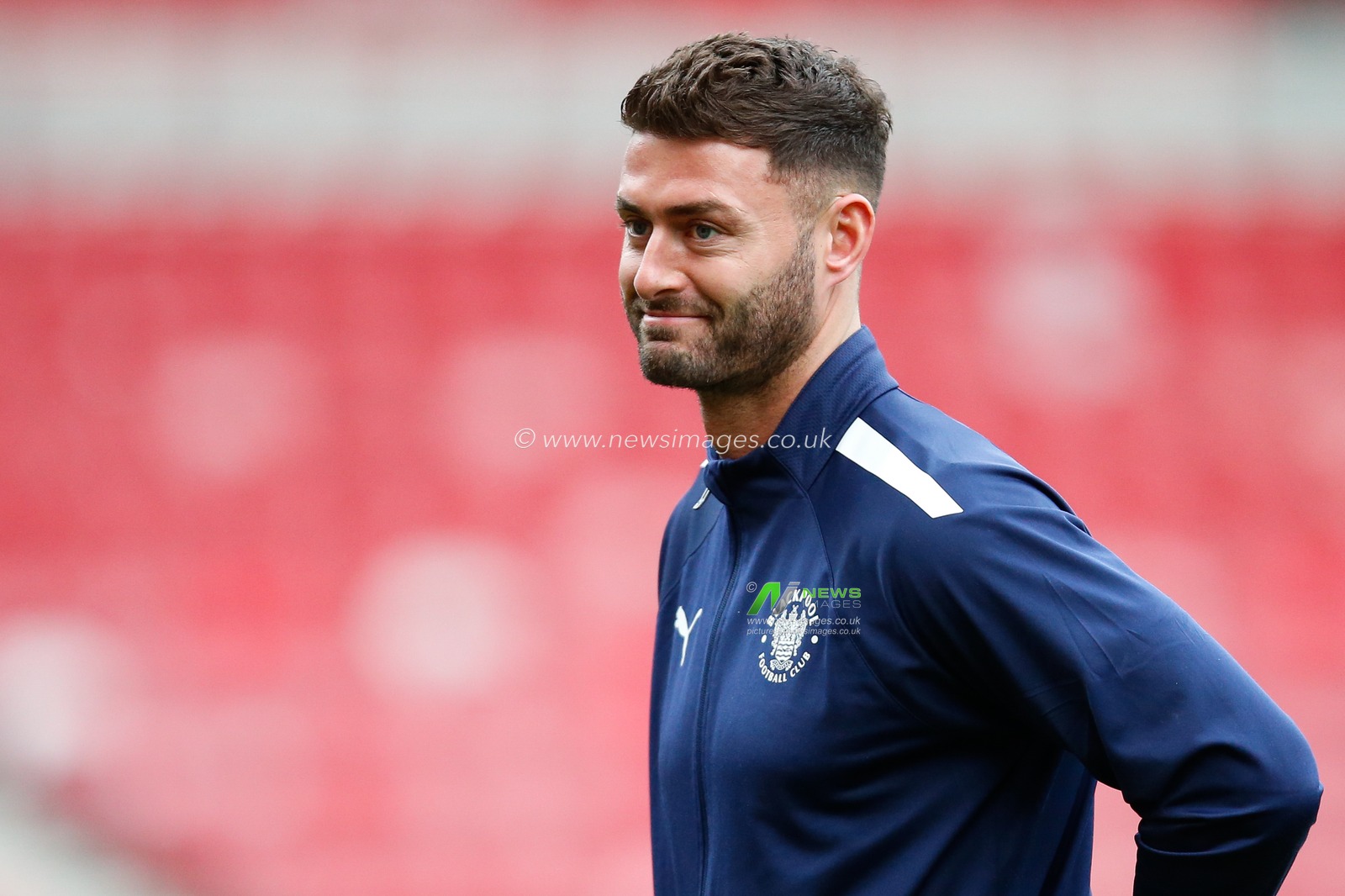 Gary Madine #14 of Blackpool during the Sky Bet Championship match Middlesbrough vs Blackpool at Riverside Stadium, Middlesbrough, United Kingdom, 4th February 2023

(Photo by Ben Early/News Images)