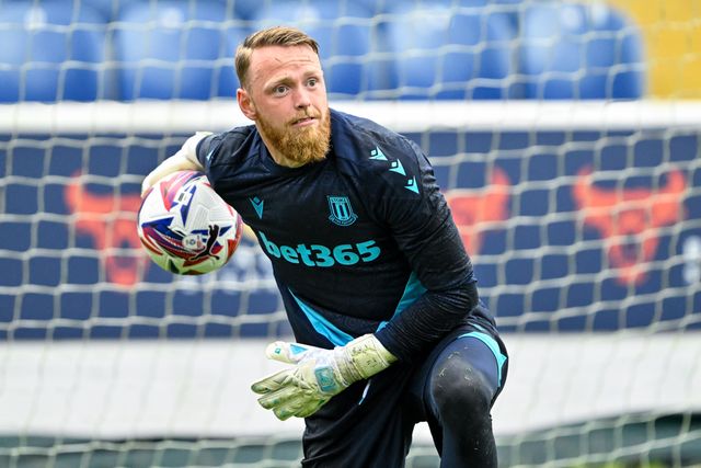 Viktor Johansson of Stoke City warms up ahead of the Pre-season friendly match Chester vs Stoke City at Deva Stadium, Chester, United Kingdom, 11th July 2024

(Photo by Cody Froggatt/News Images)