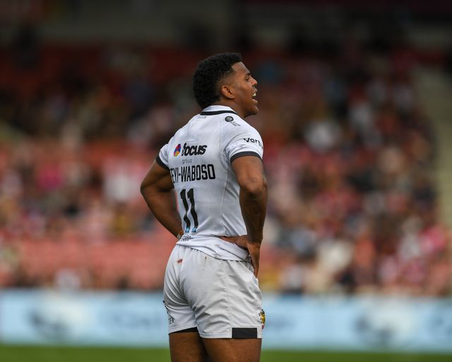 Immanuel Feyi-Waboso of Exeter Chiefs during the Gallagher Premiership match Gloucester vs Exeter at Kingsholm Stadium, Gloucester, United Kingdom on 26 April 2026

(Photo by Alex Williamson/News Images)