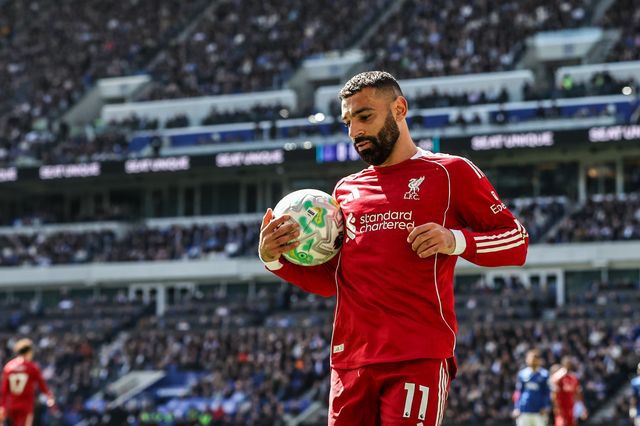 Mohamed Salah of Liverpool during the Premier League match Everton vs Liverpool at Hill Dickinson Stadium, Liverpool, United Kingdom on 19 April 2026

(Photo by Alfie Cosgrove/News Images)