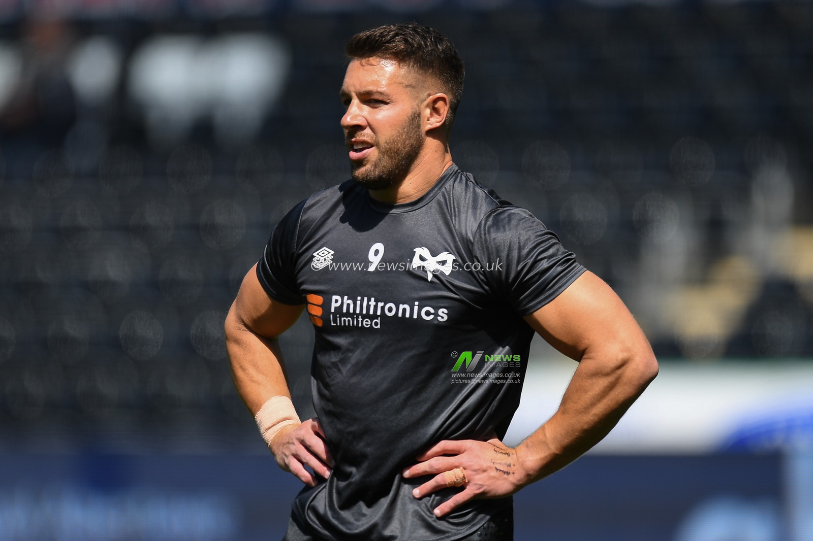 Rhys Webb of Ospreys, during the pre-game warmup