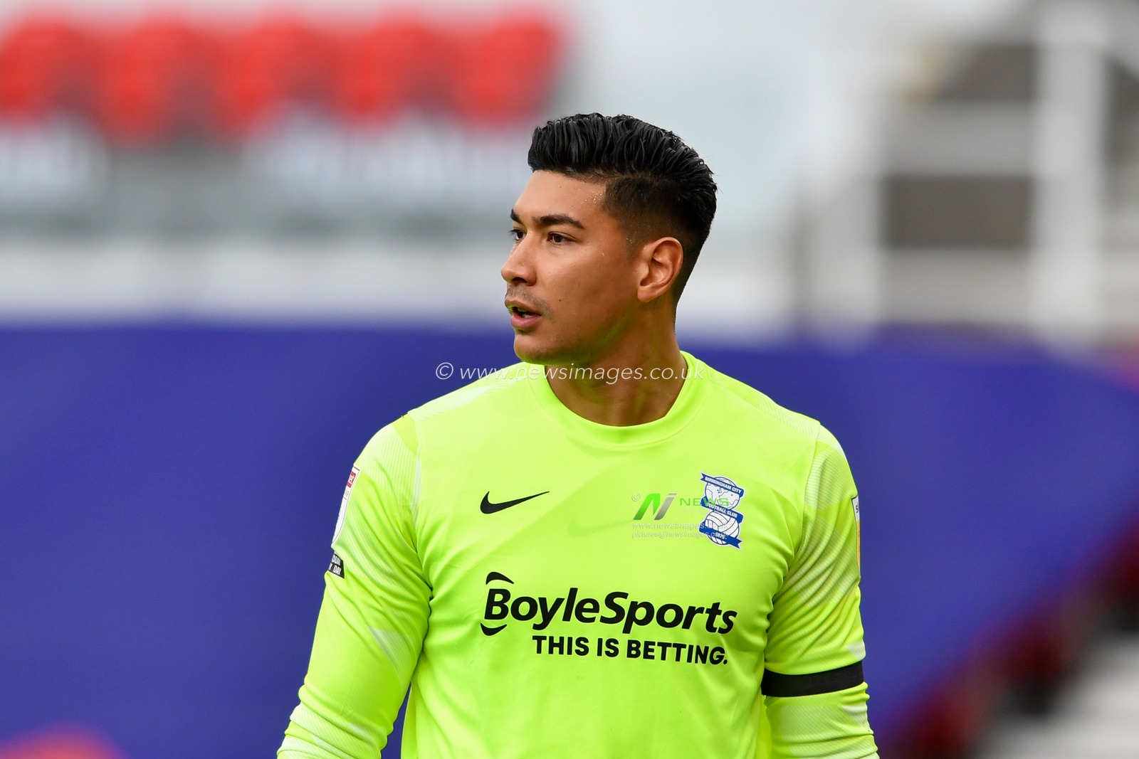Neil Etheridge (30) of Birmingham City in action during the game