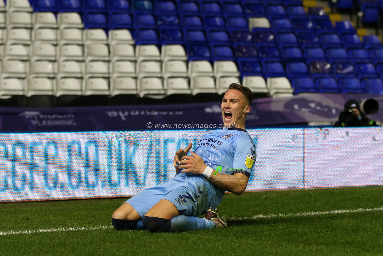 CELEBRATION Leo Ostigard #2 of Coventry City celebrates his goal