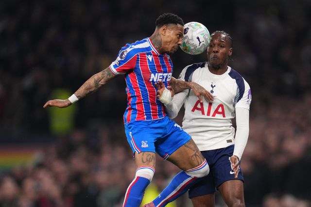 Nathaniel Clyne of Crystal Palace and Mathys Tel of Tottenham Hotspur battle during the Premier League match Tottenham Hotspur vs Crystal Palace at Tottenham Hotspur Stadium, London, United Kingdom on 05 March 2026

(Photo by Harvey Murphy/News Images)