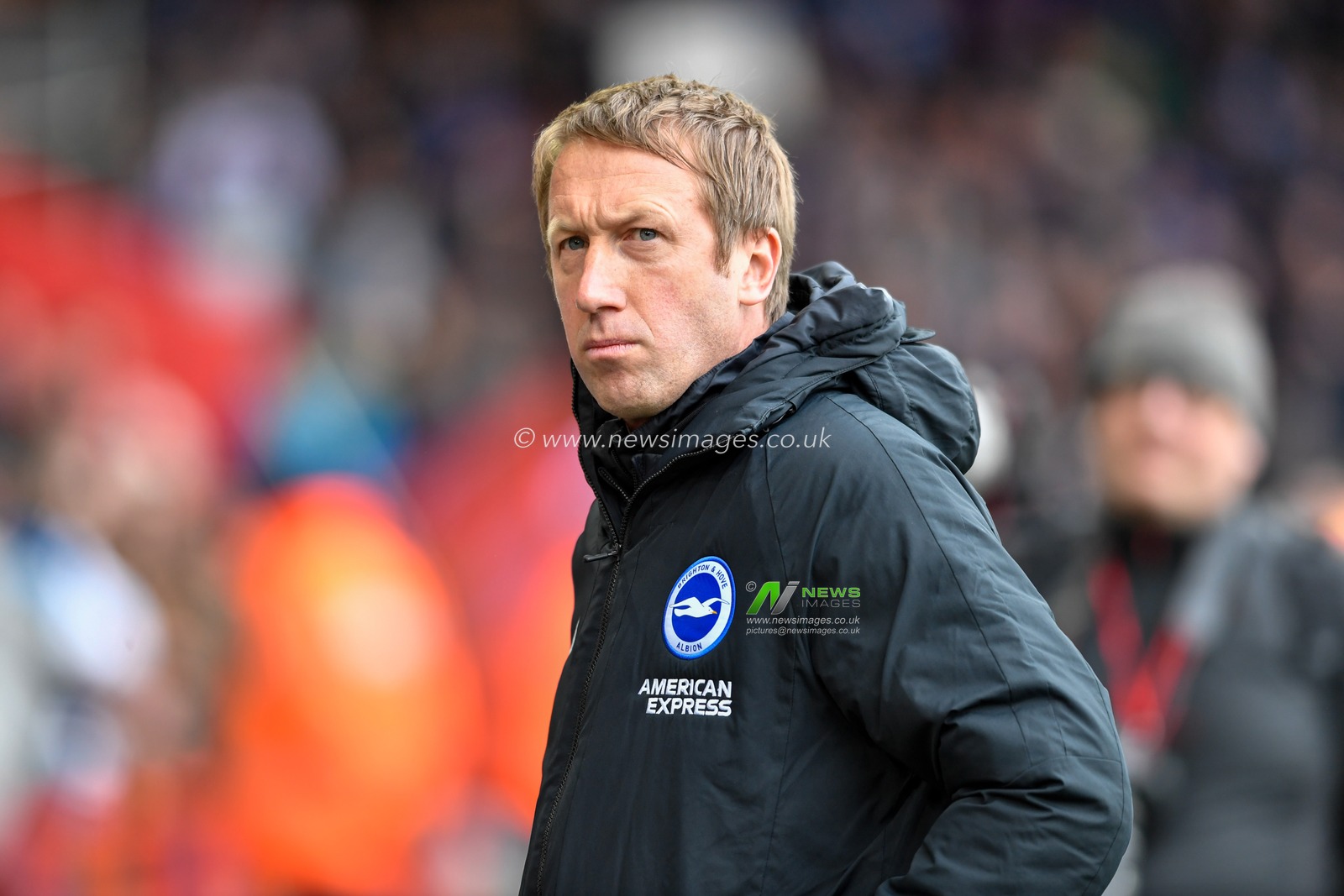 22nd February 2020, Bramall Lane, Sheffield, England; Premier League, Sheffield United v Brighton and Hove Albion : Brighton and Hove Albion Head Coach, Graham Potter walks to the technical area