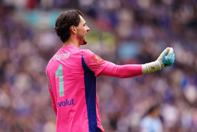 Manchester City goalkeeper James Trafford during the Emirates FA Cup Final match Chelsea vs Manchester City at Wembley Stadium, London, United Kingdom on 16 May 2026

(Photo by Harvey Murphy/News Images)