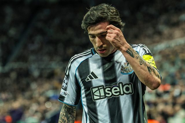 Sandro Tonali of Newcastle Untied during the UEFA Champions League Last 16 match Newcastle Untied vs Barcelona at St. James's Park, Newcastle, United Kingdom on 10 March 2026

(Photo by Mark Cosgrove/News Images)