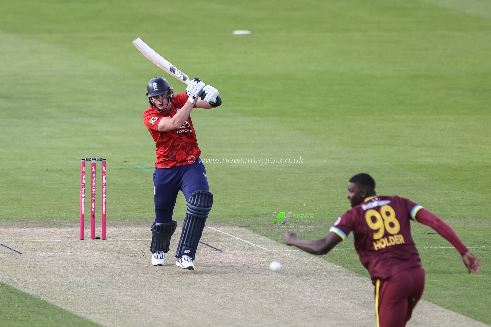 Jamie Smith of England hits a four (4) off the second ball of the evening during the 1st Vitality T20 International Series England v West Indies at Banks Homes Riverside Stadium, Chester-le-street, United Kingdom, 6th June 2025

(Photo by Mark Cosgrove/News Images)