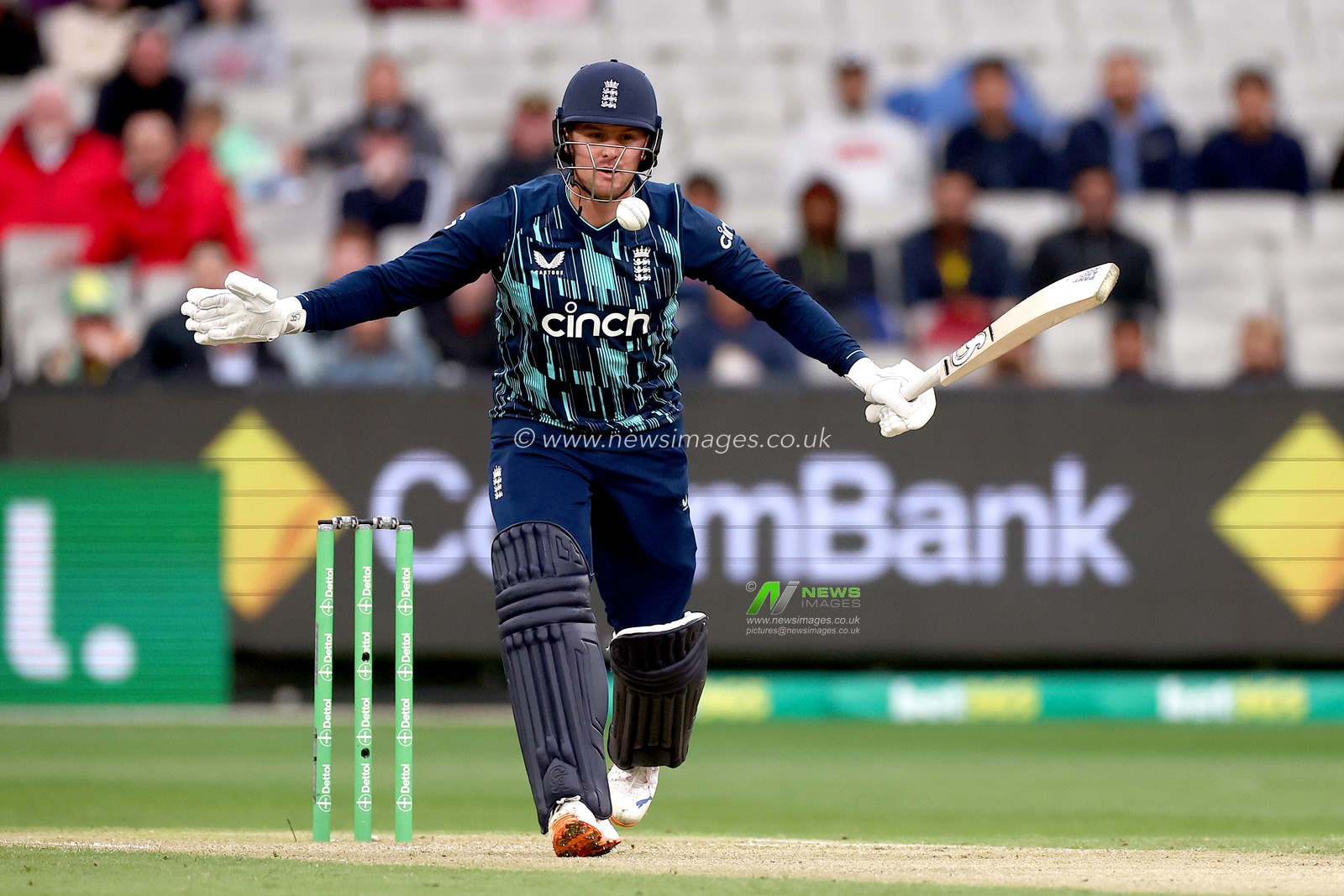 Jason Roy of England bats during the Dettol ODI Series match Australia vs England at Melbourne Cricket Ground, Melbourne, Australia, 22nd November 2022

(Photo by Patrick Hoelscher/News Images)