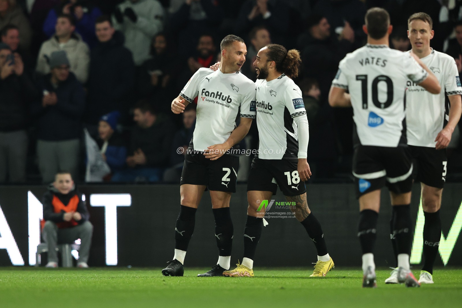 Kane Wilson of Derby County celebrates her goal to make it 1-0 during the Sky Bet Championship match Derby County vs Portsmouth at Pride Park Stadium, Derby, United Kingdom, 13th December 2024

(Photo by Alfie Cosgrove/News Images)