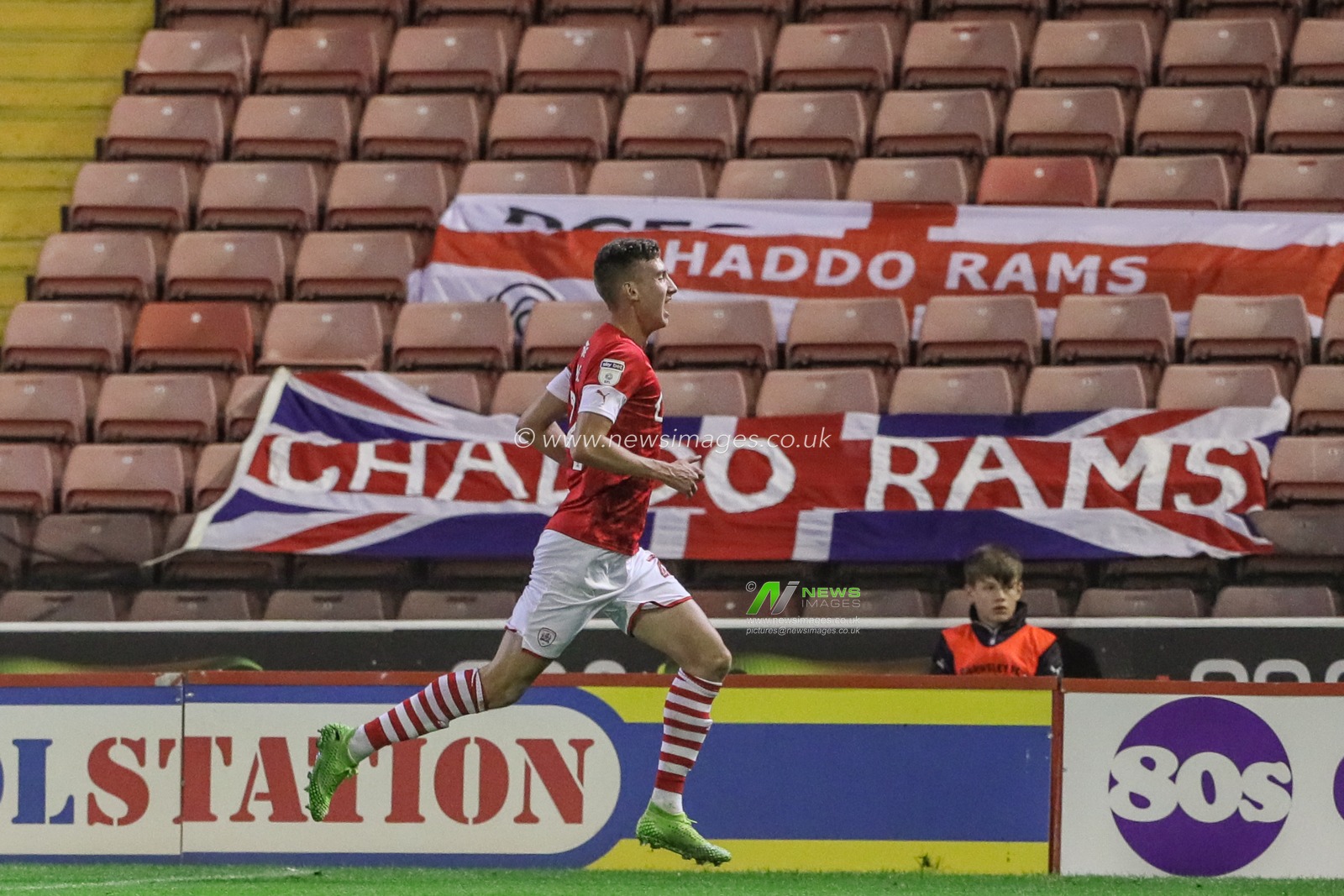 2nd October 2019, Oakwell, Barnsley, England; Sky Bet Championship, Barnsley v Derby County : Aapo Halme (24) of Barnsley celebrates his goal to make it 1-0 

Credit: Mark Cosgrove/News Images