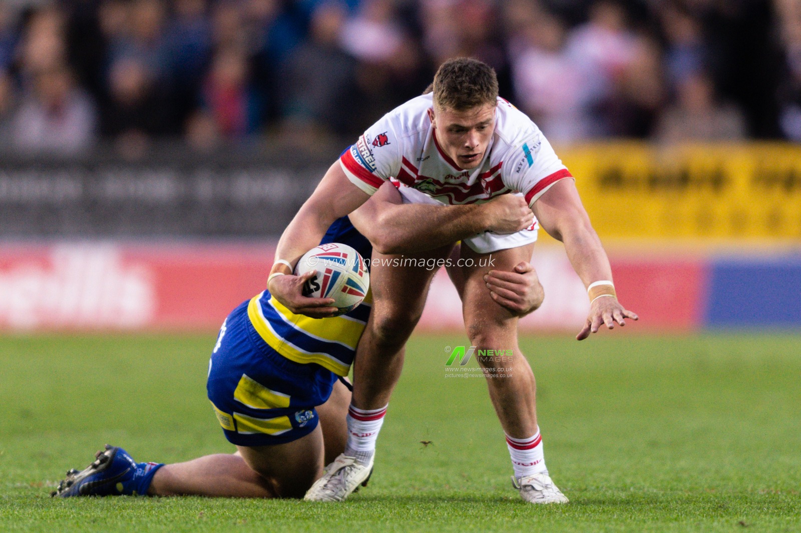 12th April 2019 , Totally Wicked Stadium, St Helens, England;  Betfred Super League, Round 10, St Helens vs Warrington Wolves,  Morgan Knowles of St Helens during the game

Credit: Richard Long/News Images