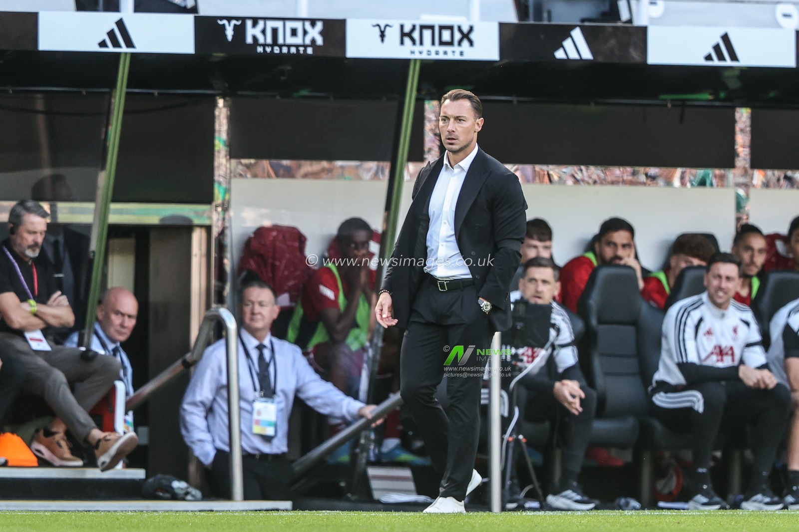 Matthias Jaissle manager of Newcastle United looks on during the Premier League match Newcastle Untied vs Liverpool at St. James's Park, Newcastle, United Kingdom on 23 August 2026

(Photo by Alfie Cosgrove/News Images)