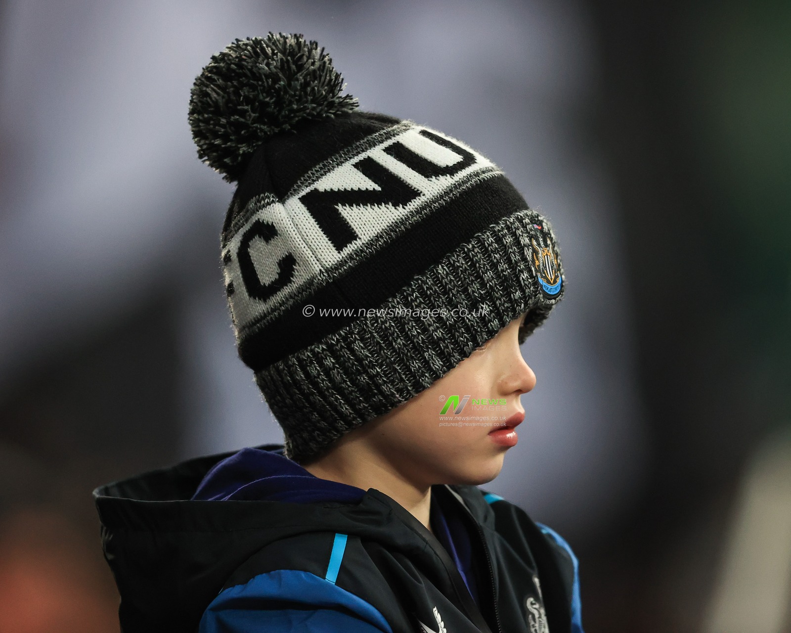 A young Newcastle United fan before the game