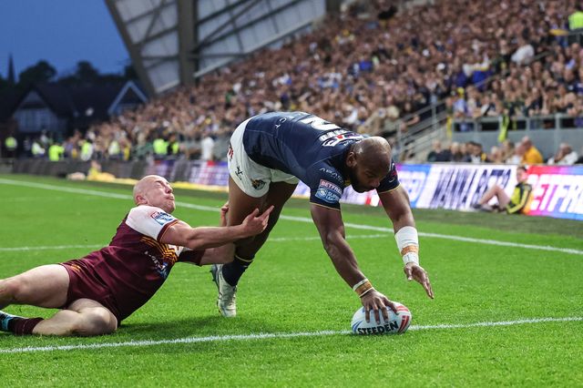 Maika Sivo of Leeds Rhinos goes over for a try during the Betfred Super League round 12 match Leeds Rhinos vs Huddersfield Giants at AMT Headingley Stadium, Leeds, United Kingdom on 22 May 2026

(Photo by Mark Cosgrove/News Images)