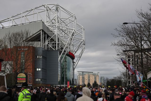 Manchester United fans make their way to Old Trafford during the Premier League match Manchester United vs Crystal Palace at Old Trafford, Manchester, United Kingdom on 01 March 2026

(Photo by Mark Cosgrove/News Images)