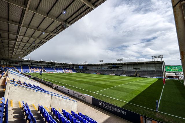 A general view of Halliwell Jones Stadium ahead of the Betfred Challenge Cup Quarter Final match Warrington Wolves vs Leigh Leopards at The Halliwell Jones Stadium, Warrington, United Kingdom on 11 April 2026

(Photo by Alfie Cosgrove/News Images)