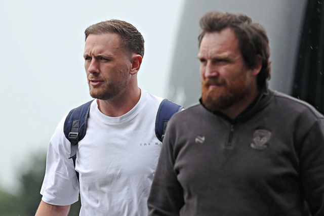 Ben Currie of Warrington Wolves arrives before the Betfred Super League round 17 match Salford Red Devils vs Warrington Wolves at Salford Community Stadium, Eccles, United Kingdom, 4th July 2025

(Photo by Sam Eaden/News Images)