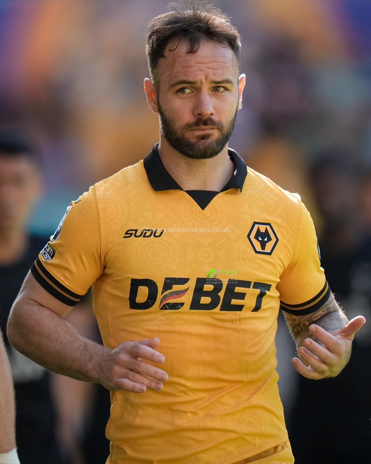 Adam Armstrong of Wolverhampton Wanderers during the Premier League match Wolverhampton Wanderers vs Tottenham Hotspur at Molineux, Wolverhampton, United Kingdom on 25 April 2026

(Photo by Maynard Manyowa/News Images)