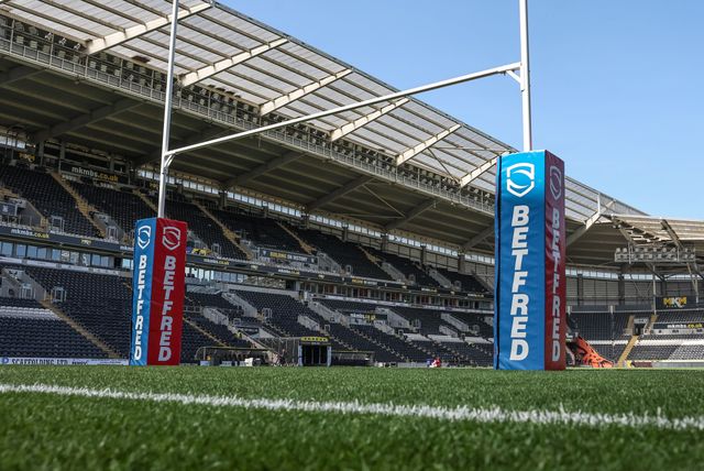 A general view of the MKM Stadium during the Betfred Super League Round 9 match Hull FC vs Wigan Warriors at MKM Stadium, Hull, United Kingdom, 27th April 2025

(Photo by Mark Cosgrove/News Images)