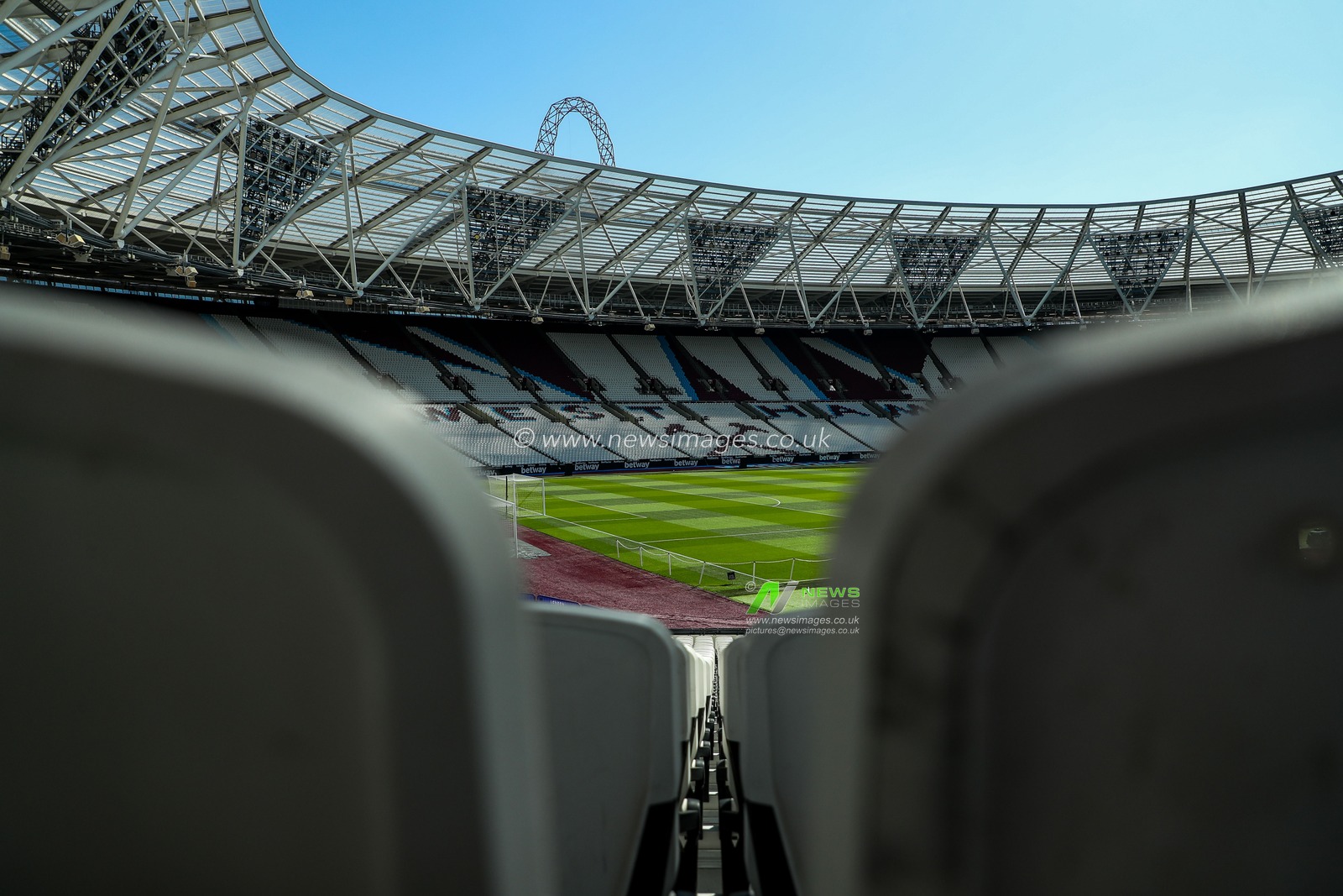 A general view of London Stadium prior to the Premier League match West Ham United vs Bournemouth at London Stadium, London, United Kingdom, 5th April 2025

(Photo by Izzy Poles/News Images)