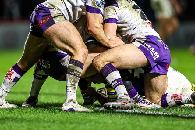 Toafofoa Sipley of Warrington Wolves goes over for a try during the Betfred Super League Round 3 match Warrington Wolves vs Wakefield Trinity at The Halliwell Jones Stadium, Warrington, United Kingdom on 28 February 2026

(Photo by Alfie Cosgrove/News Images)