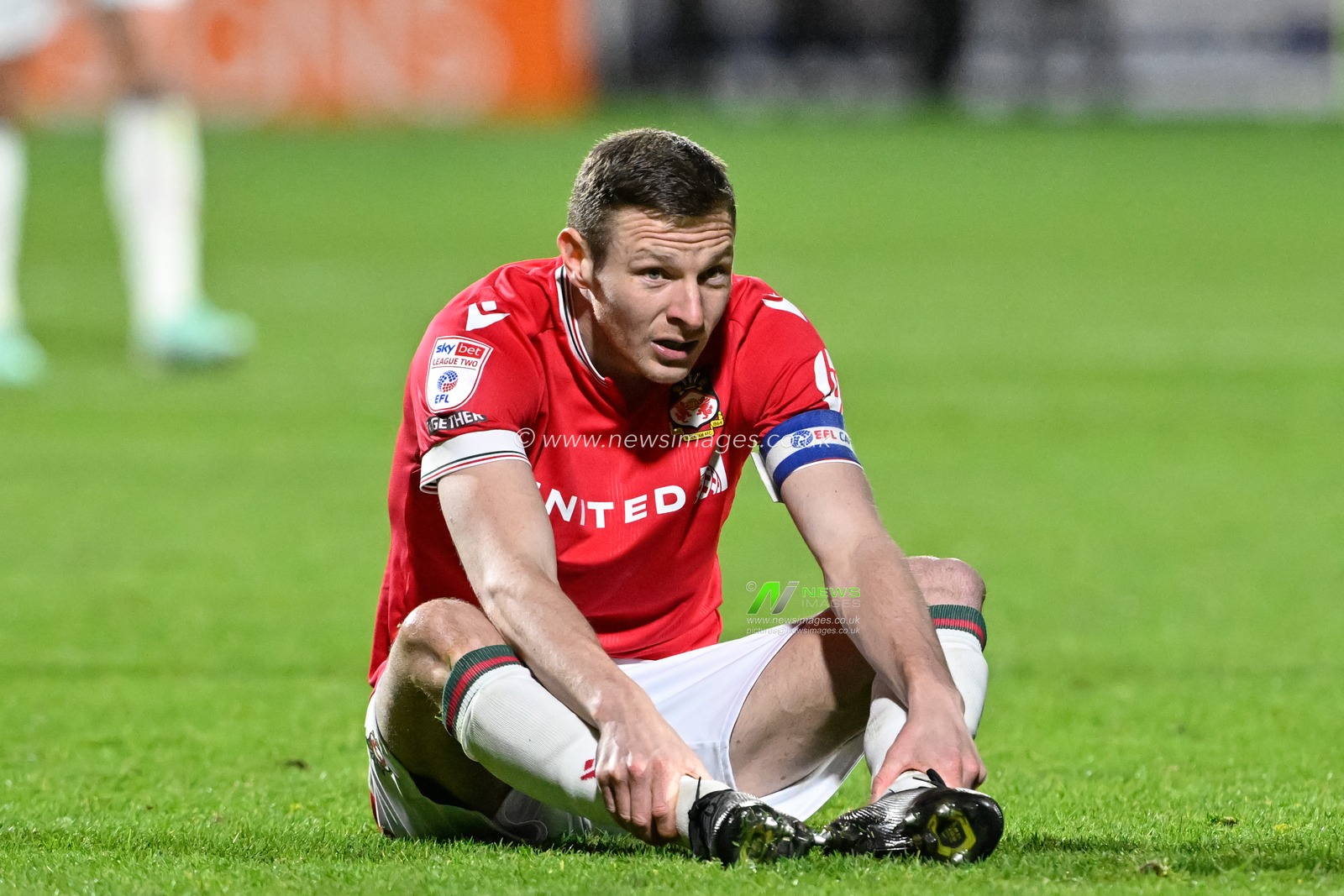 Paul Mullin of Wrexham reacts, during the Sky Bet League 2 match Wrexham vs Crawley Town at SToK Cae Ras, Wrexham, United Kingdom, 9th April 2024

(Photo by Cody Froggatt/News Images)
