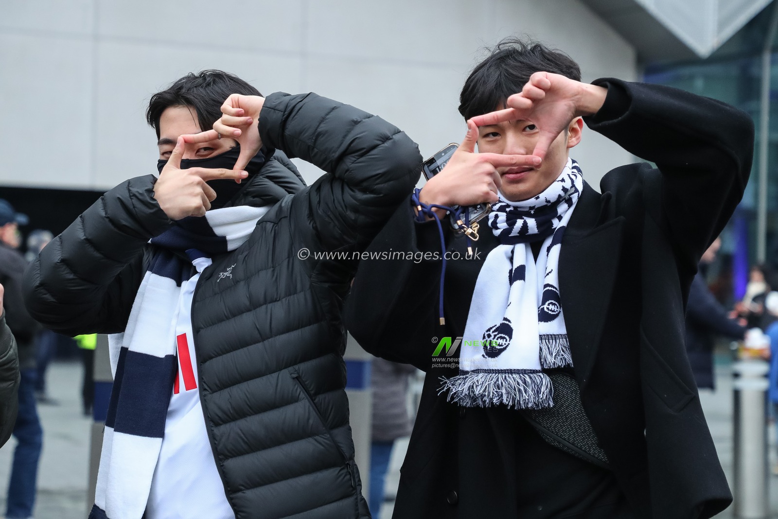 Fans grab a selfie as they make their way to the game during the Premier League match Tottenham Hotspur vs Wolverhampton Wanderers at Tottenham Hotspur Stadium, London, United Kingdom, 29th December 2024

(Photo by Izzy Poles/News Images)