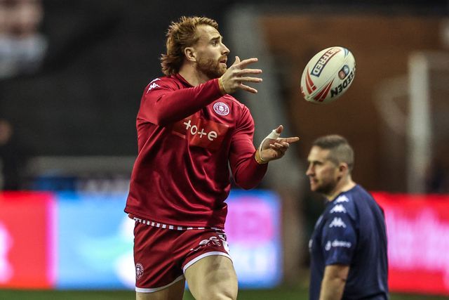 Adam Keighran of Wigan Warriors in the pre-game warm up during the Betfred Super League round 5 match Wigan Warriors vs York Knights at The Brick Community Stadium, Wigan, United Kingdom on 19 March 2026

(Photo by Alfie Cosgrove/News Images)