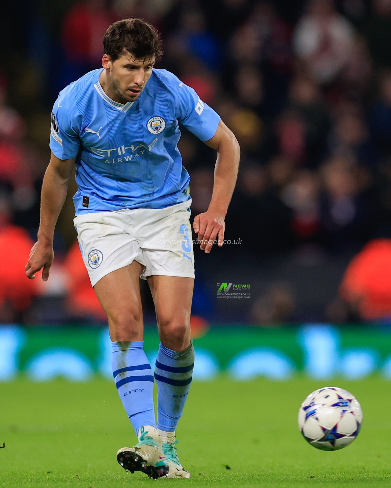 RÃºben Dias #3 of Manchester City in action during the UEFA Champions League Group G match Manchester City vs RB Leipzig at Etihad Stadium, Manchester, United Kingdom, 28th November 2023

(Photo by Conor Molloy/News Images)
