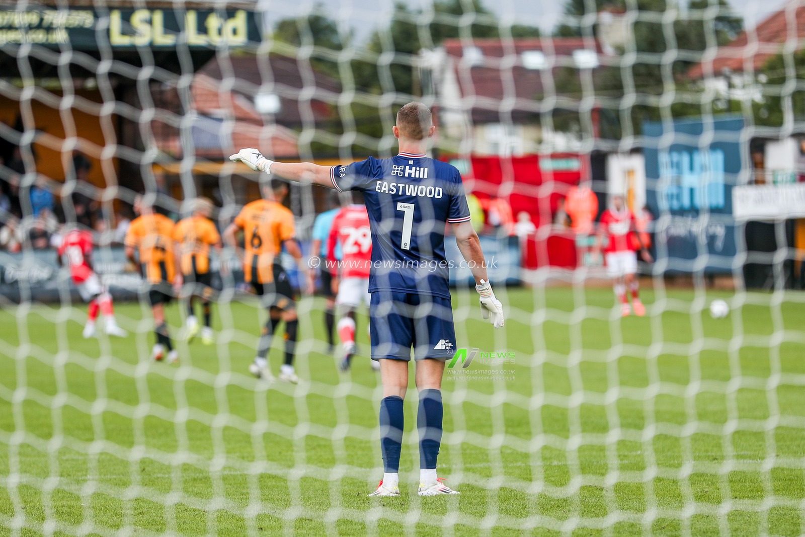 Jake Eastwood of Cambridge United gives the team instructions during the Pre-season friendly match Cambridge United vs Charlton Athletic at Abbey Stadium, Cambridge, United Kingdom, 26th July 2025

(Photo by Izzy Poles/News Images)