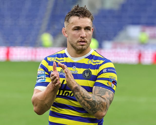 Sam Powell of Warrington Wolves applauds the fans during the Betfred Super League Magic Weekend match Leigh Leopards vs Warrington Wolves at Hill Dickinson Stadium, Liverpool, United Kingdom on 04 July 2026

(Photo by Mark Cosgrove/News Images)