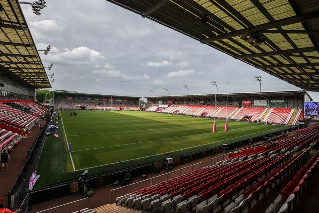 A general view of Leigh Sports Village ahead of the Betfred Super League round 12 match Leigh Leopards vs Hull FC at Leigh Sports Village, Leigh, United Kingdom on 22 May 2026

(Photo by Alfie Cosgrove/News Images)