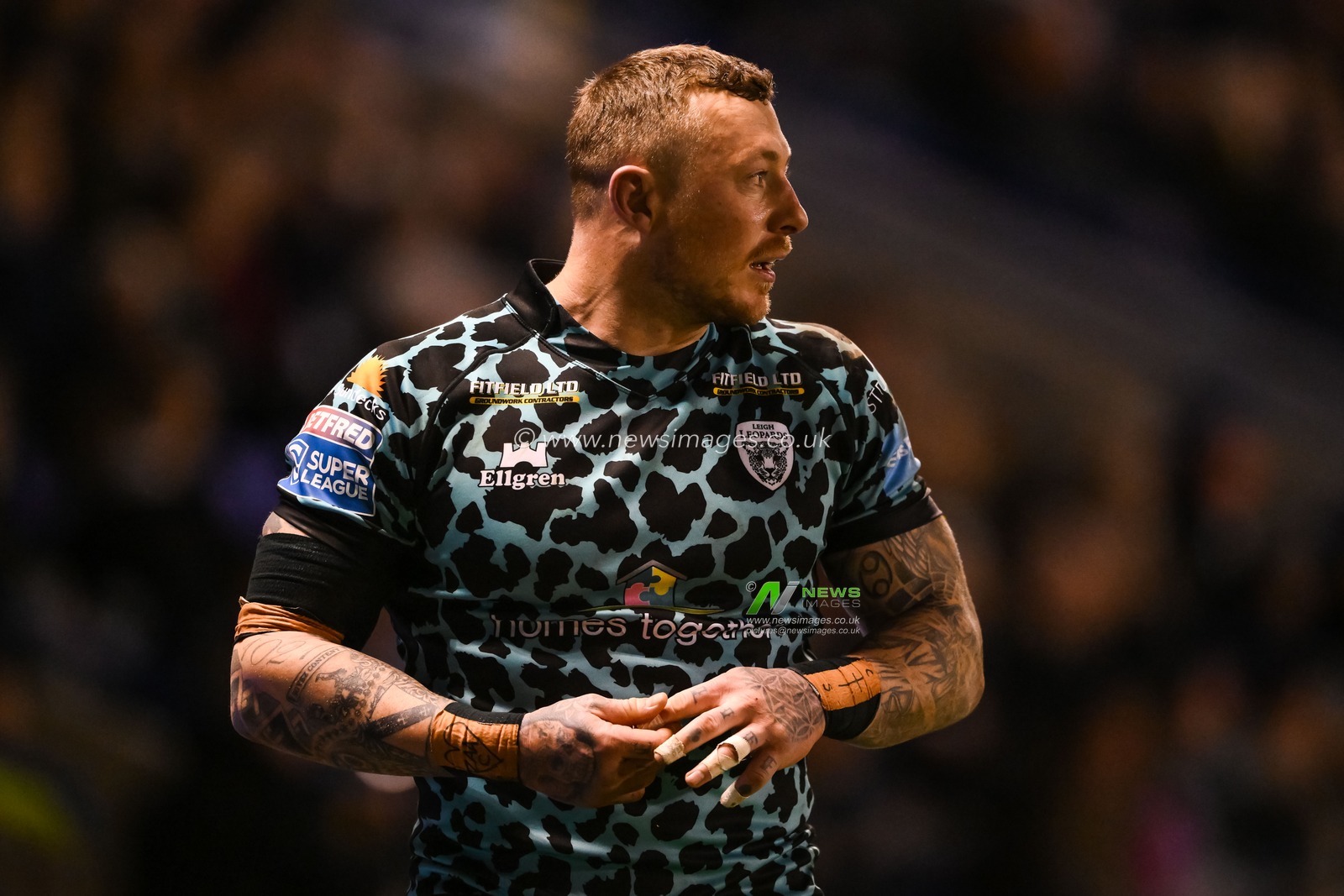 Josh Charnley #5 of Leigh Leopards during the Betfred Super League Round 5 match Warrington Wolves vs Leigh Leopards at Halliwell Jones Stadium, Warrington, United Kingdom, 17th March 2023

(Photo by Craig Thomas/News Images)