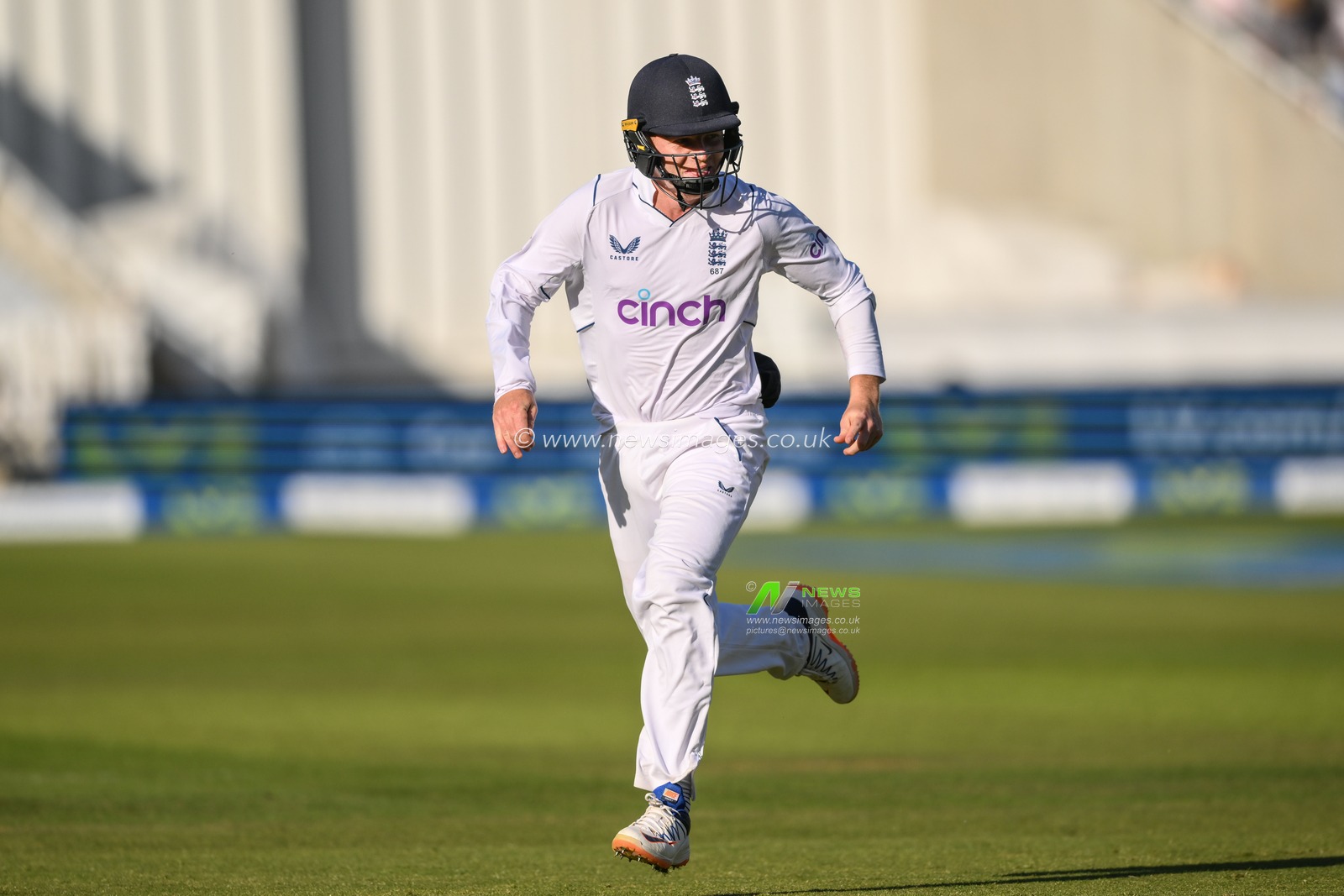 Ollie Pope of England  runs for the ball during the LV= Insurance Test match Day 2 England vs Ireland at Lords, London, United Kingdom, 2nd June 2023

(Photo by Craig Thomas/News Images)