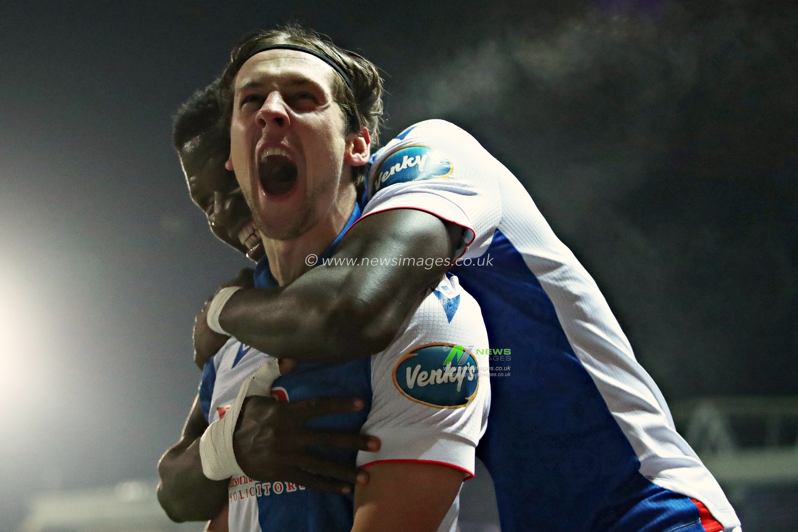 Callum Brittain of Blackburn Rovers celebrates his goal during the Sky Bet Championship match Blackburn Rovers vs Portsmouth at Ewood Park, Blackburn, United Kingdom, 15th January 2025

(Photo by Sam Eaden/News Images)