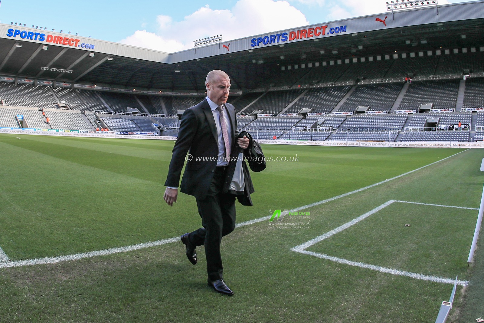 29th February 2020, St. James's Park, Newcastle, England; Premier League, Newcastle United v Burnley : Sean Dyche manager of Burnley arrives at St Jamesâ€™s Park ahead of this afternoons kick-off