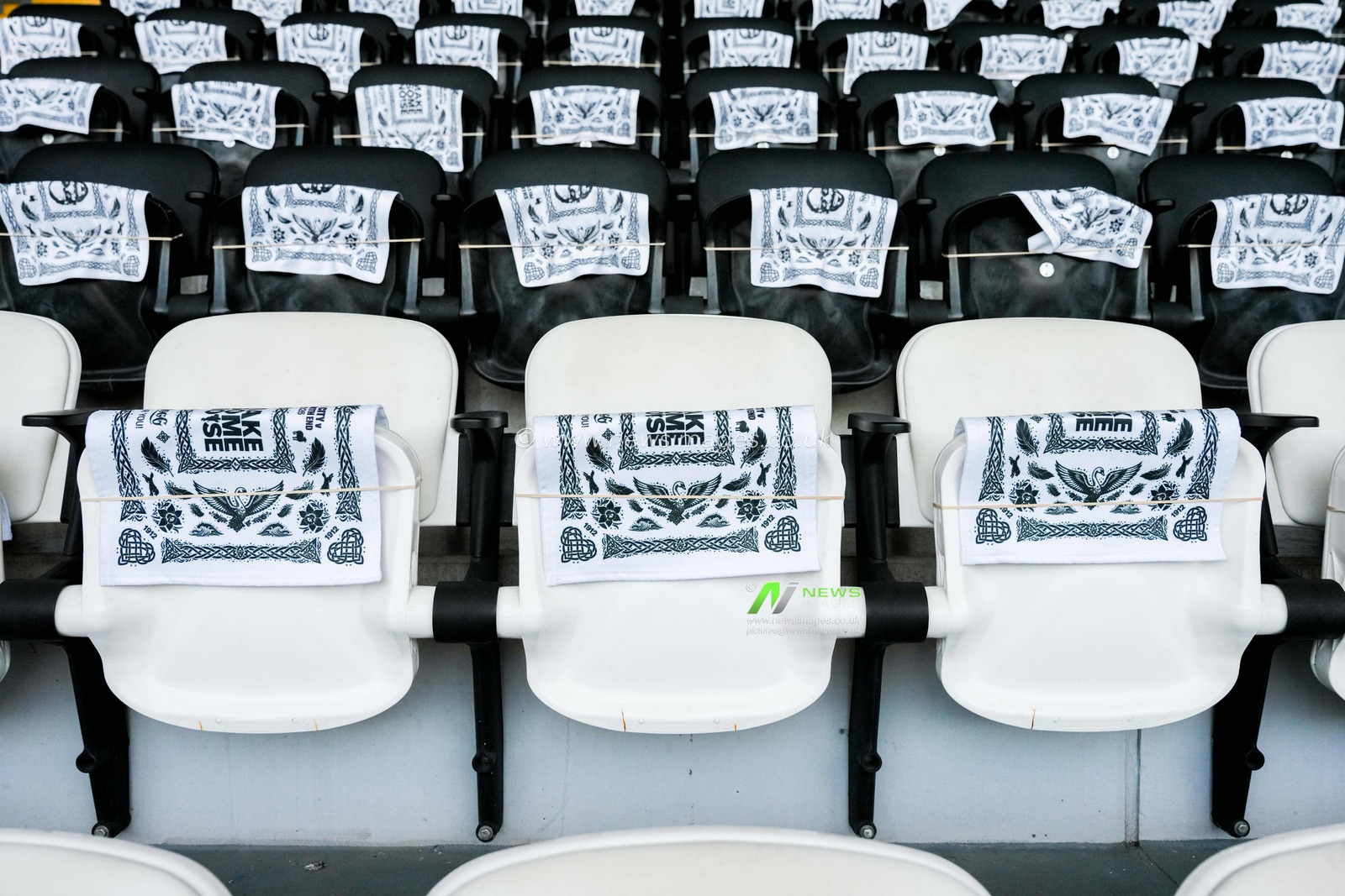 Snoop Dogg towels placed on every seta during the Sky Bet Championship match Swansea City vs Preston North End at Swansea.com Stadium, Swansea, United Kingdom on 24 February 2026

(Photo by Andrew Lewis/News Images)